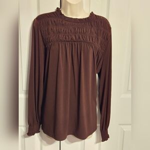 2007 Maurices brand blouse. Maurices Chocolate Brown Ruched Blouse